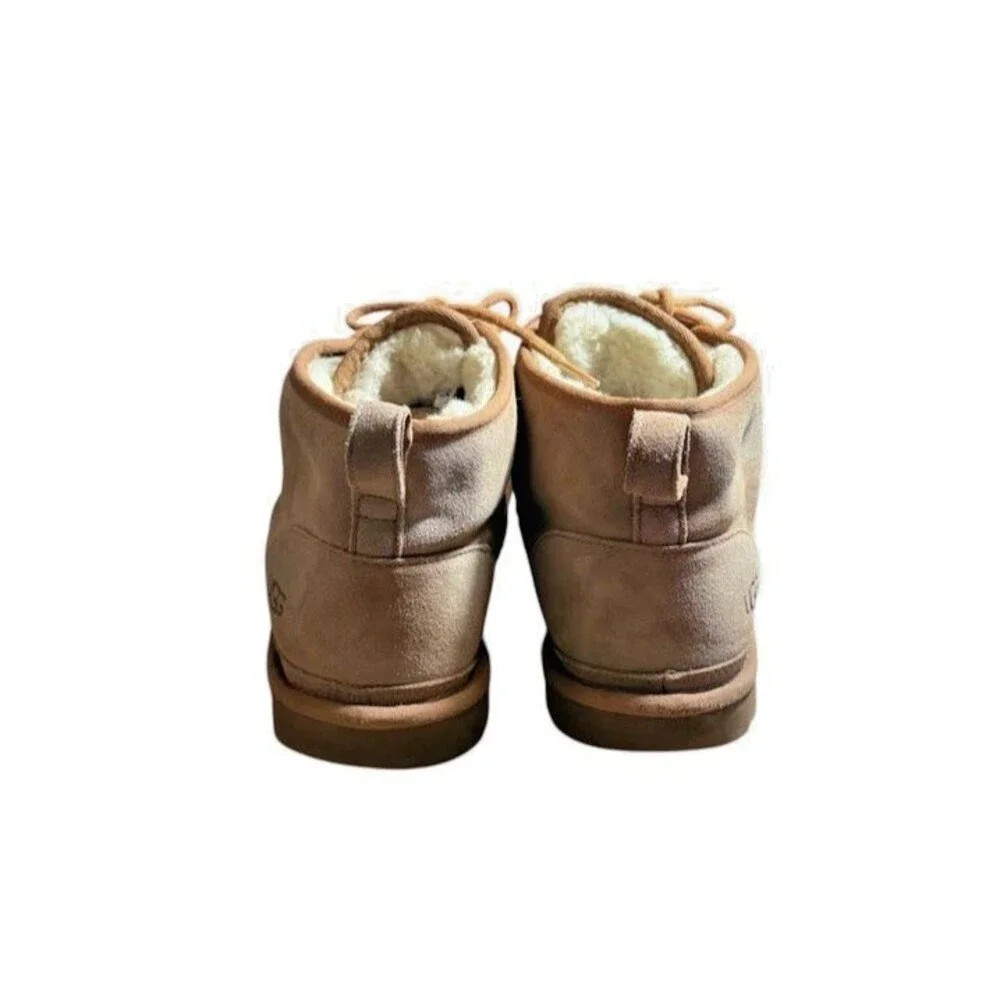 UGG Neumel Mens Chestnut Boot Size 13 M 3236 Chukka Shearling Fuzzy - Leather